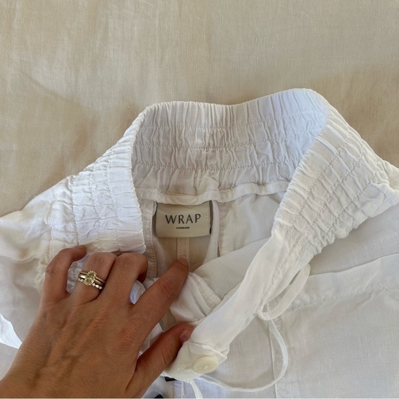 WRAP 100% Linen Shorts US 4 - Picture 4 of 8